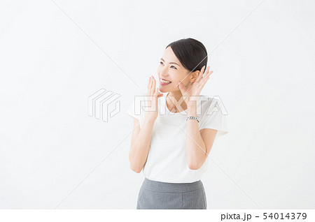 ビジネス　耳を傾ける 54014379