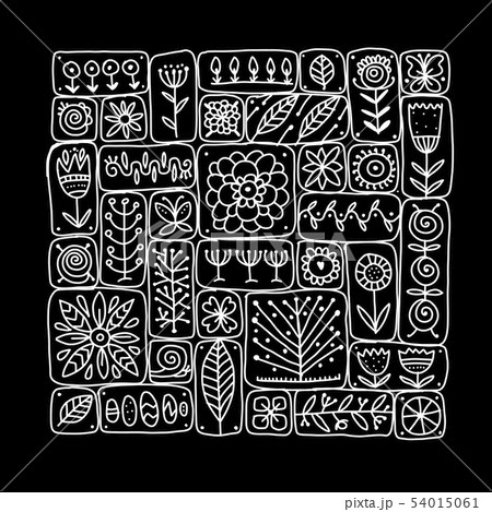 Ethnic floral pattern for your design 54015061