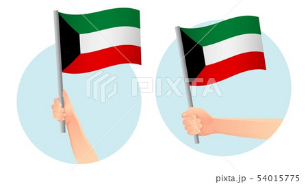 kuwait flag in hand icon 54015775