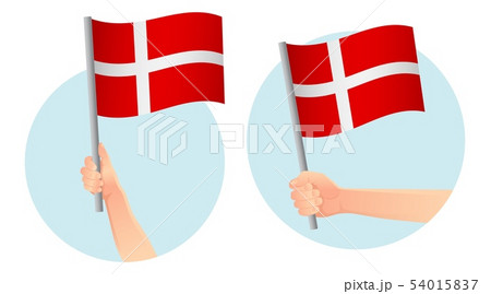 Denmark flag in hand icon Denmark flag in hand icon 54015837