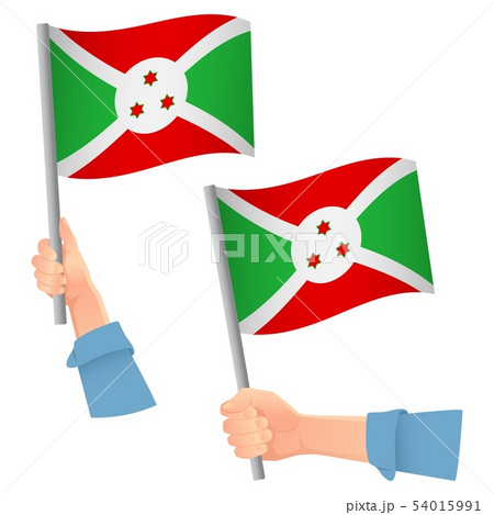 Burundi flag in hand icon 54015991