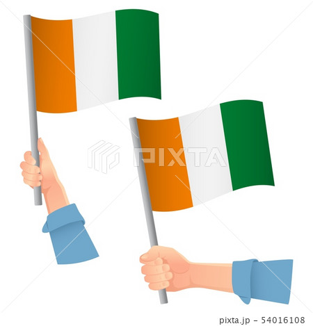 cote d'ivoire - Ivory Coast flag in hand icon cote d'ivoire - Ivory Coast flag in hand icon 54016108