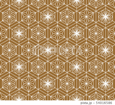 Seamless traditional Japanese ornament.Golden 54016586