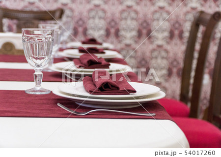 served table in the restaurant 54017260