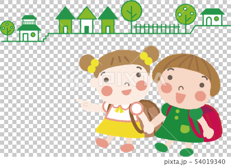 Girl 9_ elementary school student to go to school Girl 9_ elementary school student to go to school 54019340