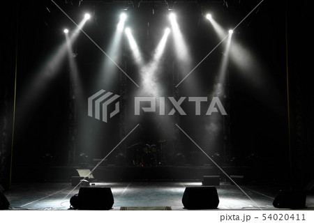 scene, stage light with colored spotlights 54020411