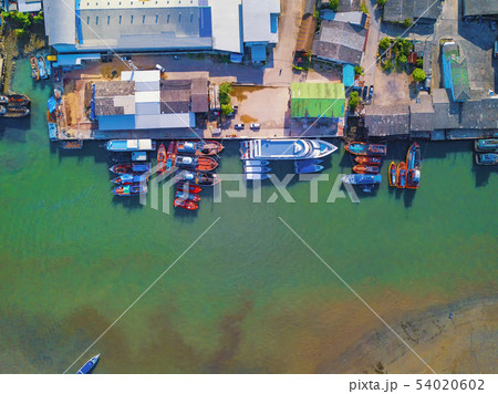 Aerial view of Thai traditional Asian fishing Aerial view of Thai traditional Asian fishing 54020602