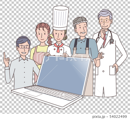 Working person with computer 54022499