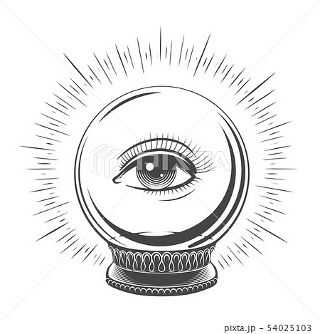 Crystal ball with eye 54025103