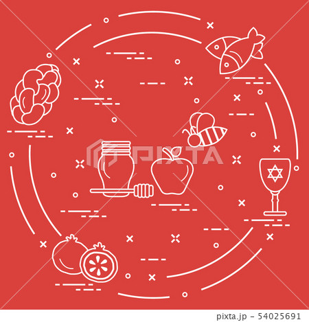 Jewish traditional treats and symbols Jewish traditional treats and symbols 54025691