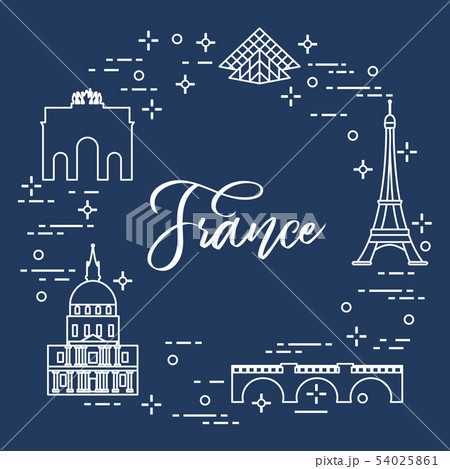Famous buildings of Paris Symbols and landmarks. Famous buildings of Paris Symbols and landmarks. 54025861