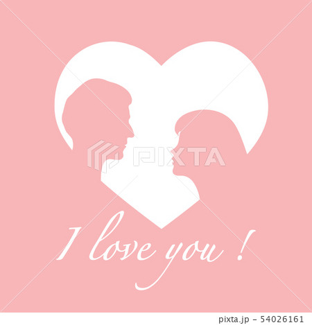 Greeting card with couple in love Valentine's Day Greeting card with couple in love Valentine's Day 54026161