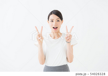 ピース Vサイン の画像素材 ピクスタ