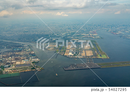 東京湾航空写真 羽田空港付近（東京） 54027295