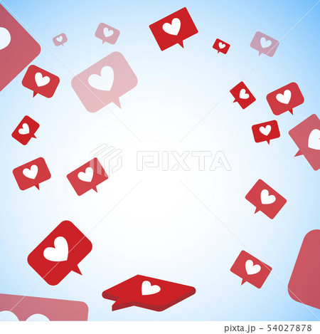 Fly like and heart. Space of social media 54027878
