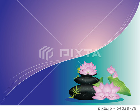 Zen stones with lotus 54028779