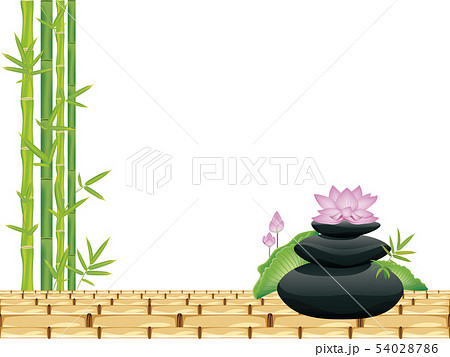 Zen stones with lotus 54028786