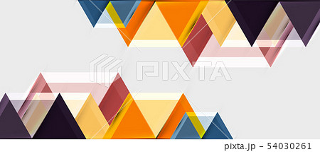 Geometric triangle and hexagon abstract background, vector illustration 54030261