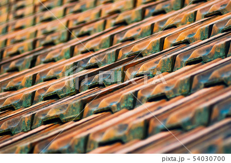 Red Ceramic Roof Tiles Background 54030700