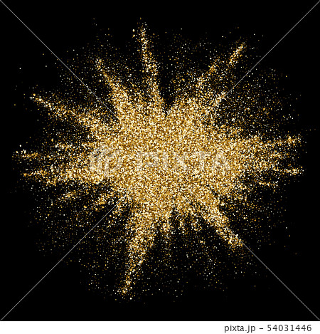 Golden glitter splatter or powder splash explosion 54031446