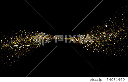 Golden glitter wave vector shiny particles trail 54031460