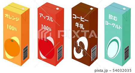 紙パックのジュースのイラスト素材 54032035 Pixta