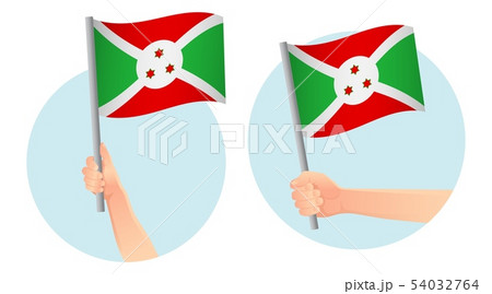 Burundi flag in hand icon 54032764