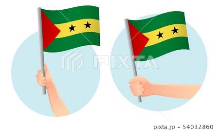 Sao Tome and Principe flag in hand icon Sao Tome and Principe flag in hand icon 54032860