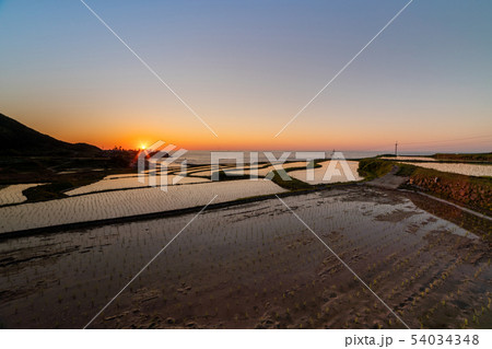 棚田夕景 棚田夕景 54034348