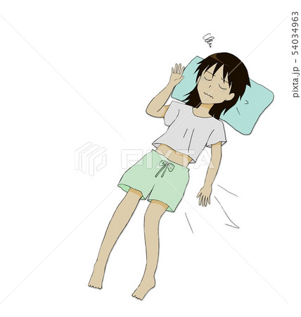 眠れない人のイラスト素材