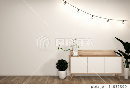 fames and cabinet in modern empty room Japanese 54035399