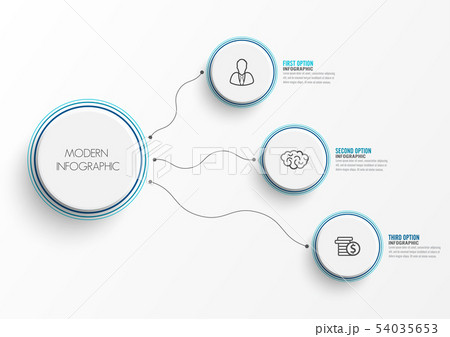 Abstract elements of graph infographic template 54035653