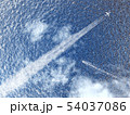 飛行機雲と航跡と海のきらめきのある風景1-俯瞰CG-08 飛行機雲と航跡と海のきらめきのある風景1-俯瞰CG-08 54037086