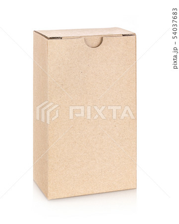 kraft paper box isolated on white background kraft paper box isolated on white background 54037683