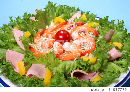 ハムとエビのサラダ ハムとエビのサラダ 54037776