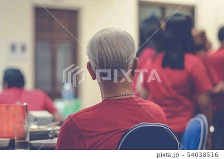 Group of old friends meet to eating, drinking, Group of old friends meet to eating, drinking, 54038516