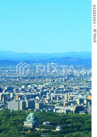 名古屋市　都市風景　名古屋城とその周辺の風景 54040059