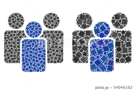 Users Icon Collages of Squares and Circles Users Icon Collages of Squares and Circles 54040102