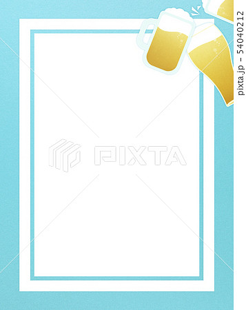 背景-ビール-乾杯-ブルー-フレーム 54040212