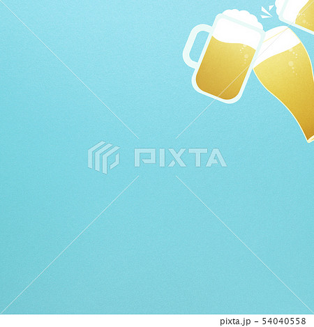 背景-ビール-乾杯-ブルー 54040558