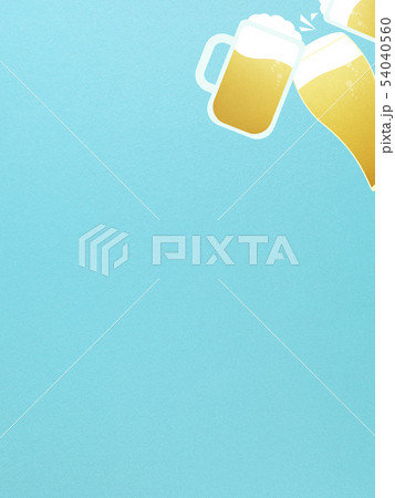 背景-ビール-乾杯-ブルー 54040560