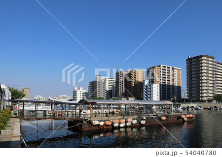 明石港 連絡船の桟橋(兵庫県 明石市 明石海峡 淡路島) 明石港 連絡船の桟橋(兵庫県 明石市 明石海峡 淡路島) 54040780