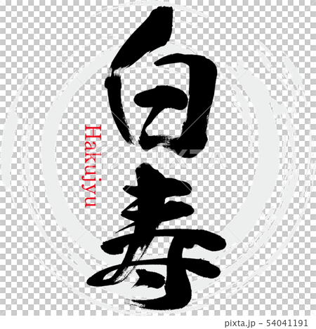 白寿・Hakujyu(筆文字・手書き) 白寿・Hakujyu(筆文字・手書き) 54041191