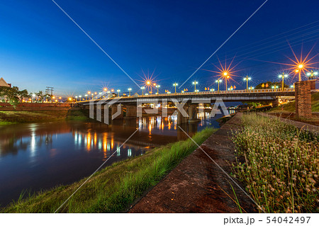 Beautiful White grass grass view the Nan River and Beautiful White grass grass view the Nan River and 54042497