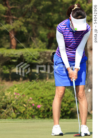 パッティングを打つ女性 イメージ パッティングを打つ女性 イメージ 54042906