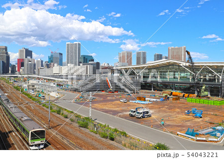 工事中の高輪ゲートウェイ駅（2019年6月） 54043221