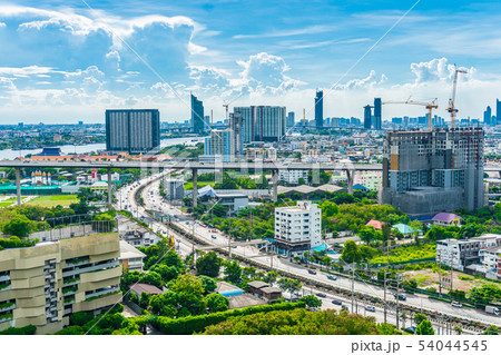 Bangkok City skyline with urban skyscrapers  54044545