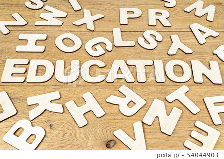 word education laid out of wooden letters word education laid out of wooden letters 54044903