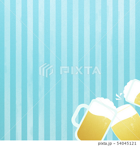 背景-ビール-乾杯-ストライプ-ブルー 54045121
