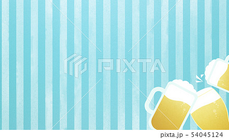 背景-ビール-乾杯-ストライプ-ブルー 54045124
